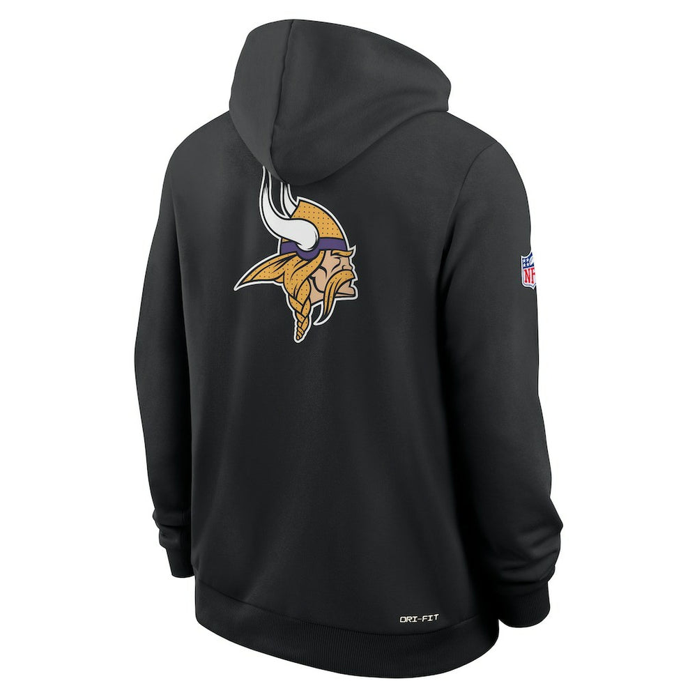 Minnesota Vikings Sideline Standard Issue Utility Player Dri-FIT Full-Zip Hoodie - Black Hoodies