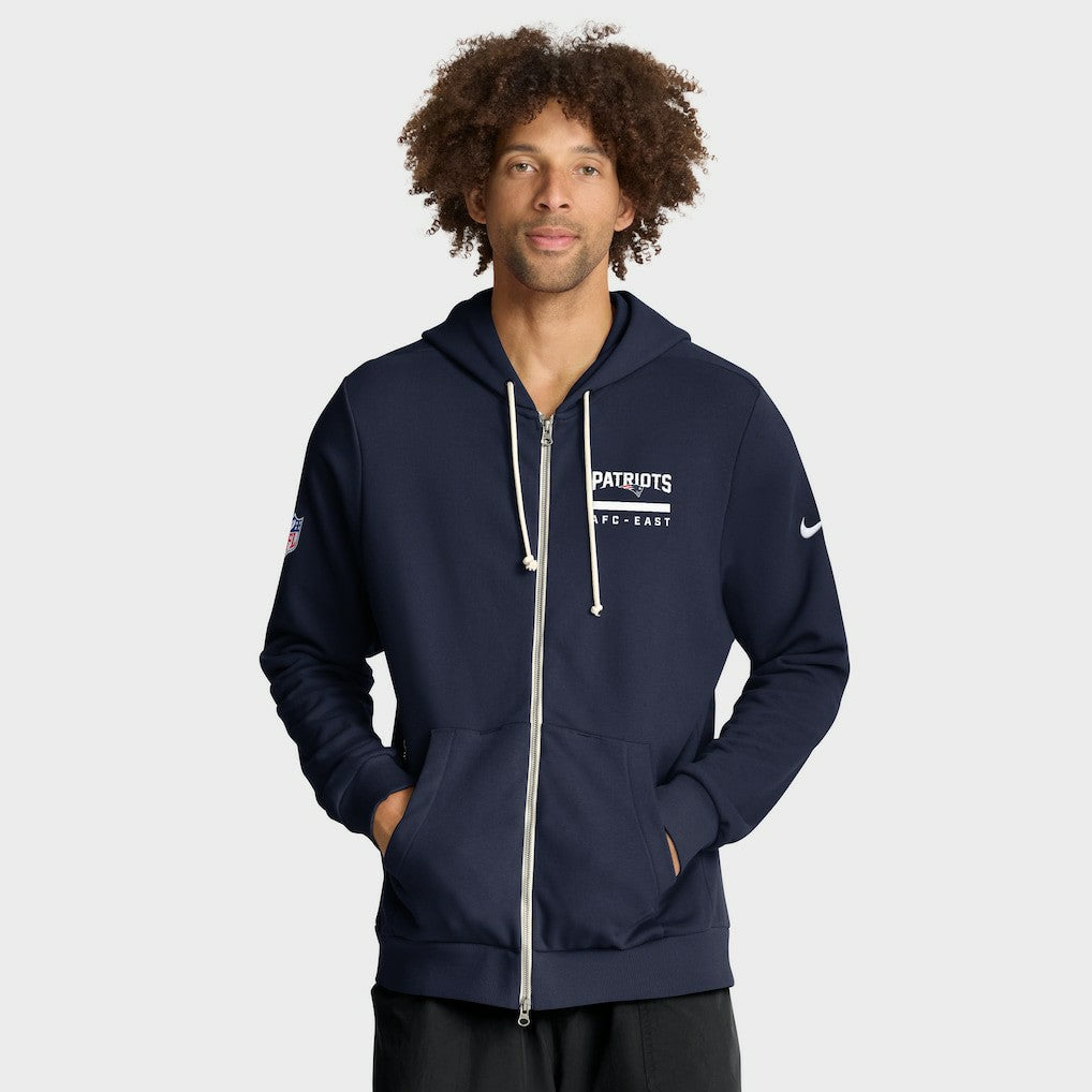 New England Patriots Sideline Standard Issue Utility Player Dri-FIT Full-Zip Hoodie - Navy Hoodies