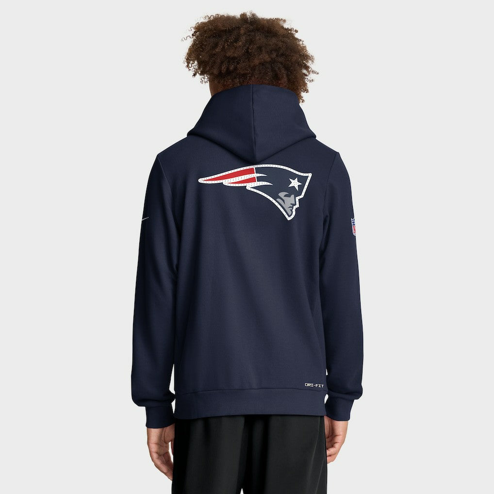 New England Patriots Sideline Standard Issue Utility Player Dri-FIT Full-Zip Hoodie - Navy Hoodies