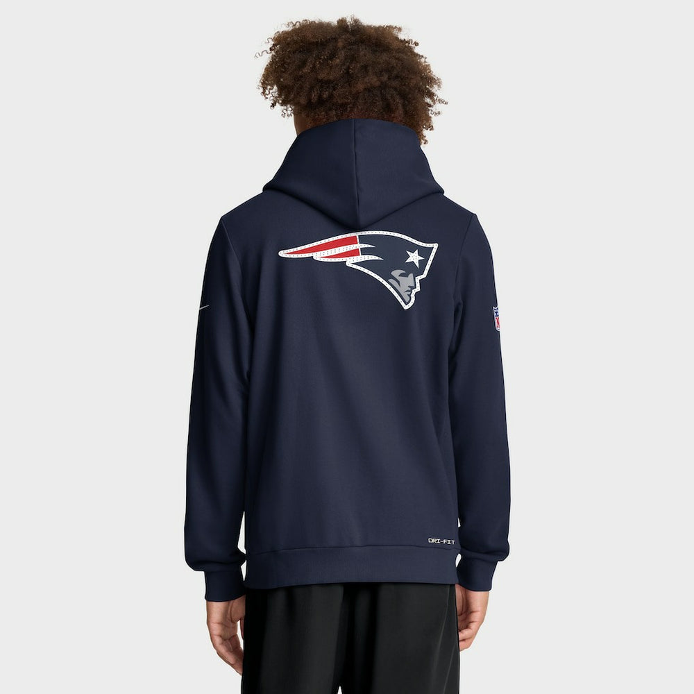 New England Patriots Sideline Standard Issue Utility Player Dri-FIT Full-Zip Hoodie - Navy Hoodies