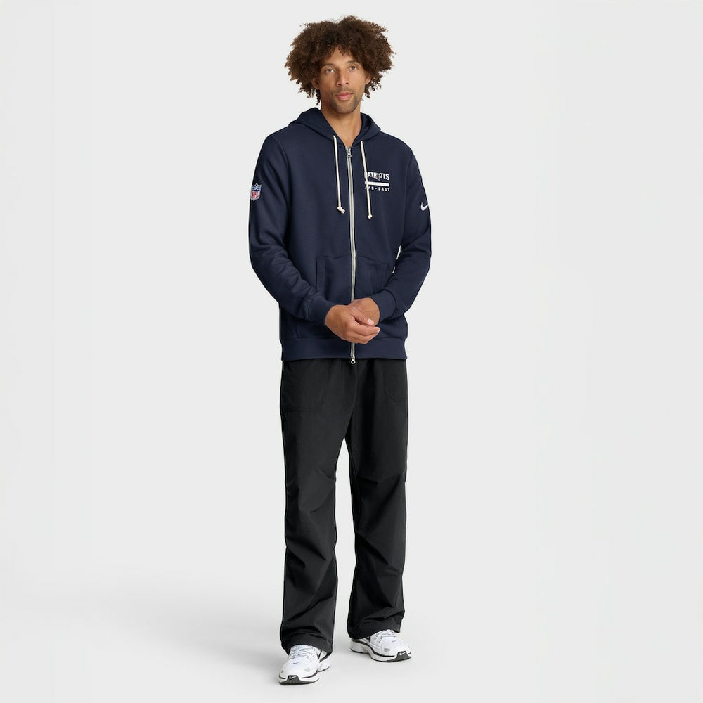New England Patriots Sideline Standard Issue Utility Player Dri-FIT Full-Zip Hoodie - Navy Hoodies