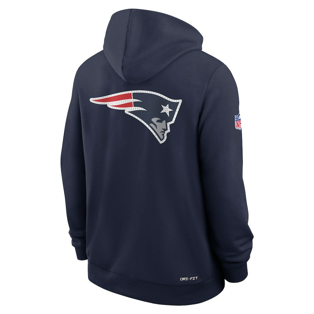 New England Patriots Sideline Standard Issue Utility Player Dri-FIT Full-Zip Hoodie - Navy Hoodies