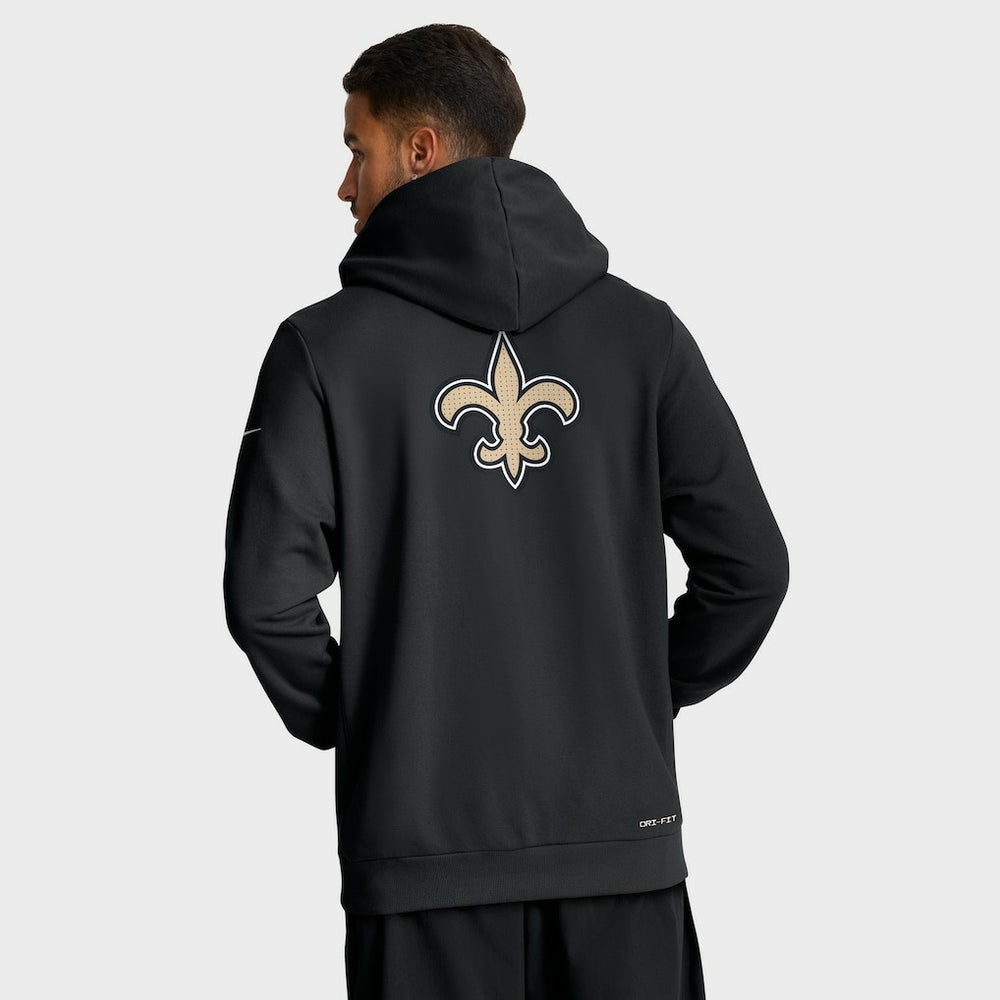 New Orleans Saints Sideline Standard Issue Utility Player Dri-FIT Full-Zip Hoodie - Black Hoodies