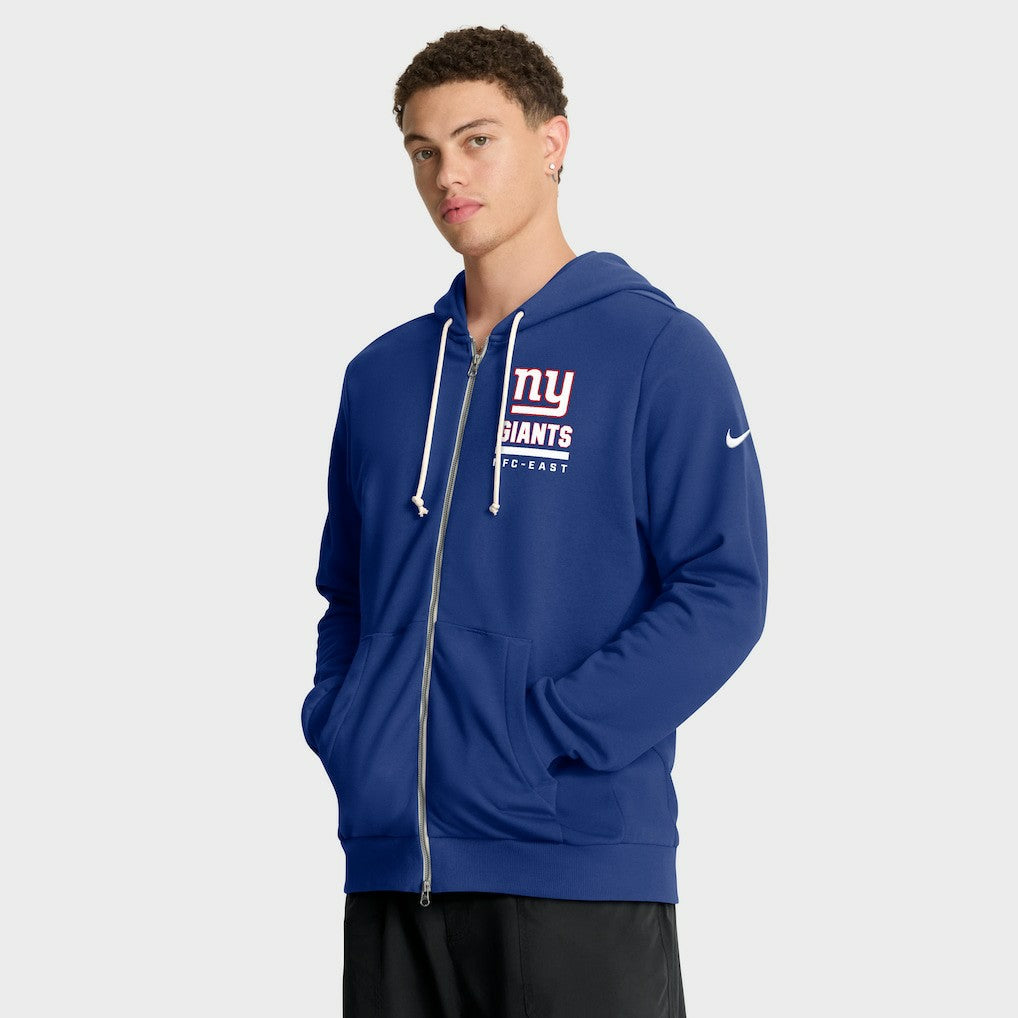New York Giants Sideline Standard Issue Utility Player Dri-FIT Full-Zip Hoodie - Royal Hoodies