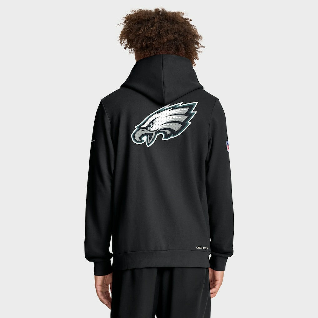 Philadelphia Eagles Sideline Standard Issue Utility Player Dri-FIT Full-Zip Hoodie - Black Hoodies