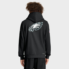 Philadelphia Eagles Sideline Standard Issue Utility Player Dri-FIT Full-Zip Hoodie - Black Hoodies