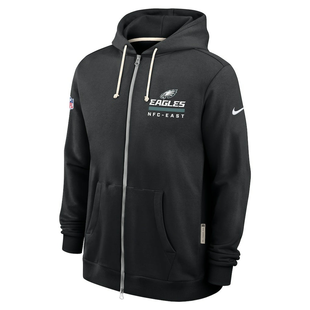 Philadelphia Eagles Sideline Standard Issue Utility Player Dri-FIT Full-Zip Hoodie - Black Hoodies