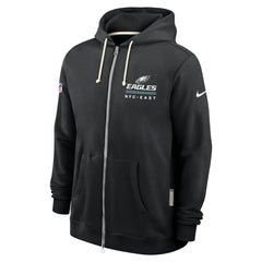 Philadelphia Eagles Sideline Standard Issue Utility Player Dri-FIT Full-Zip Hoodie - Black Hoodies