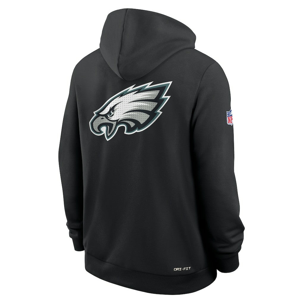 Philadelphia Eagles Sideline Standard Issue Utility Player Dri-FIT Full-Zip Hoodie - Black Hoodies
