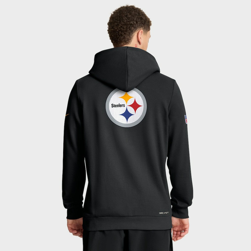 Pittsburgh Steelers Sideline Standard Issue Utility Player Dri-FIT Full-Zip Hoodie - Black Hoodies