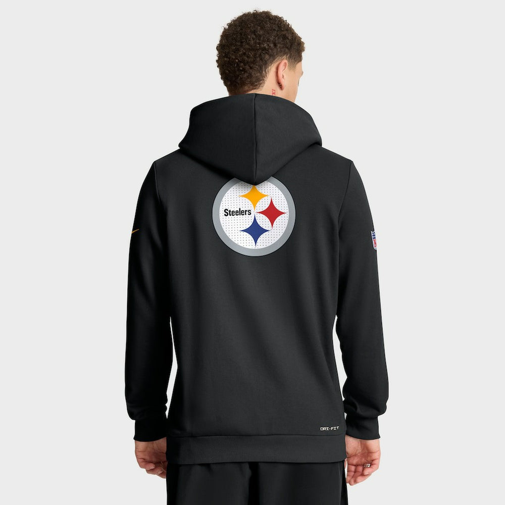 Pittsburgh Steelers Sideline Standard Issue Utility Player Dri-FIT Full-Zip Hoodie - Black Hoodies