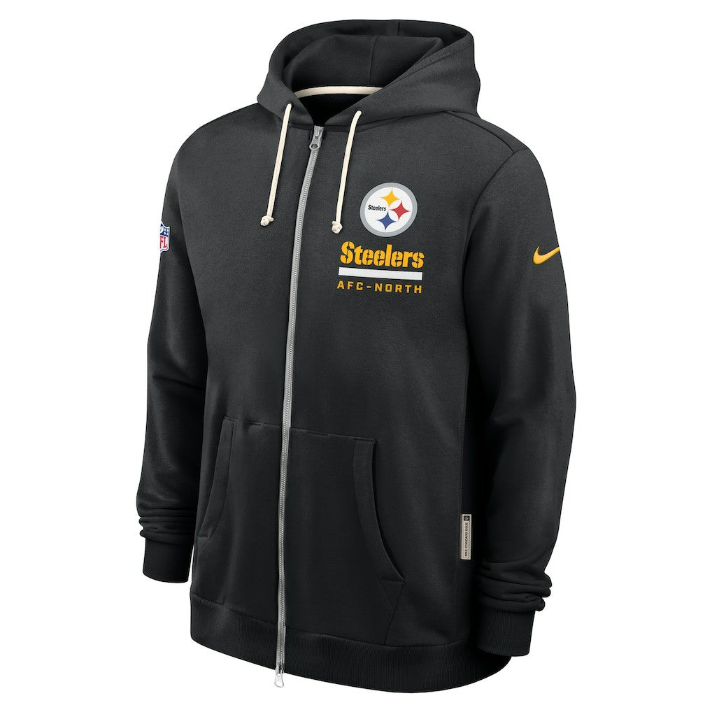 Pittsburgh Steelers Sideline Standard Issue Utility Player Dri-FIT Full-Zip Hoodie - Black Hoodies