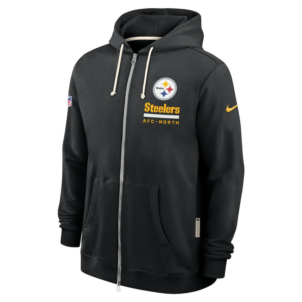 Pittsburgh Steelers Sideline Standard Issue Utility Player Dri-FIT Full-Zip Hoodie - Black Hoodies