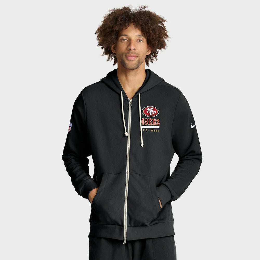 San Francisco 49ers Sideline Standard Issue Utility Player Dri-FIT Full-Zip Hoodie - Black Hoodies