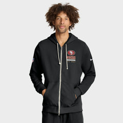 San Francisco 49ers Sideline Standard Issue Utility Player Dri-FIT Full-Zip Hoodie - Black Hoodies