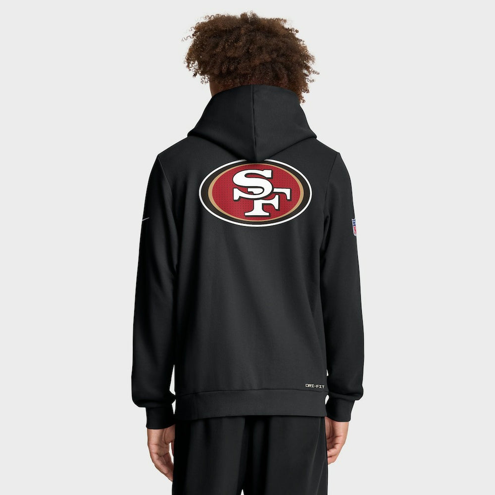 San Francisco 49ers Sideline Standard Issue Utility Player Dri-FIT Full-Zip Hoodie - Black Hoodies