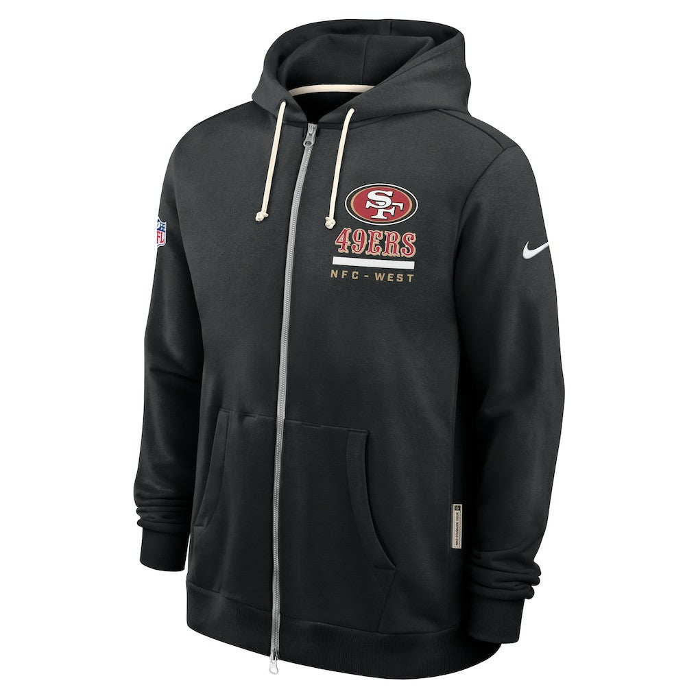 San Francisco 49ers Sideline Standard Issue Utility Player Dri-FIT Full-Zip Hoodie - Black Hoodies