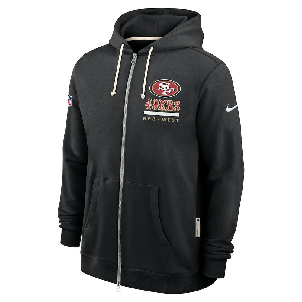 San Francisco 49ers Sideline Standard Issue Utility Player Dri-FIT Full-Zip Hoodie - Black Hoodies