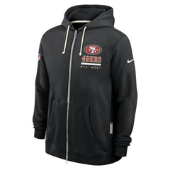 San Francisco 49ers Sideline Standard Issue Utility Player Dri-FIT Full-Zip Hoodie - Black Hoodies