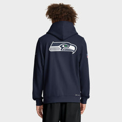 Seattle Seahawks Sideline Standard Issue Utility Player Dri-FIT Full-Zip Hoodie - College Navy Hoodies