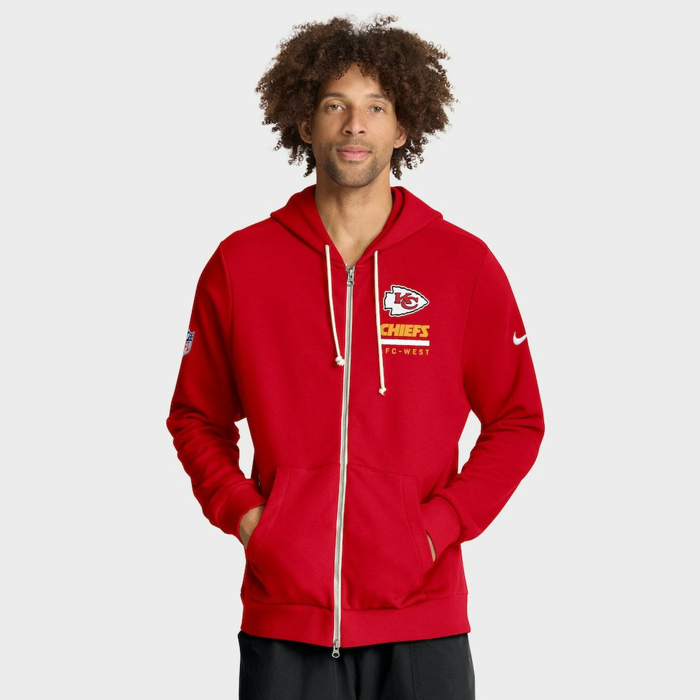 Kansas City Chiefs Sideline Standard Issue Utility Player Dri-FIT Full-Zip Hoodie - Red Hoodies