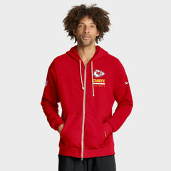 Kansas City Chiefs Sideline Standard Issue Utility Player Dri-FIT Full-Zip Hoodie - Red Hoodies