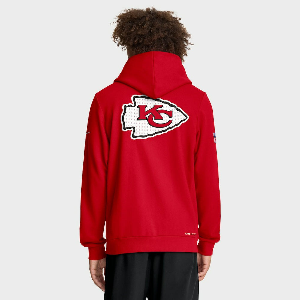 Kansas City Chiefs Sideline Standard Issue Utility Player Dri-FIT Full-Zip Hoodie - Red Hoodies