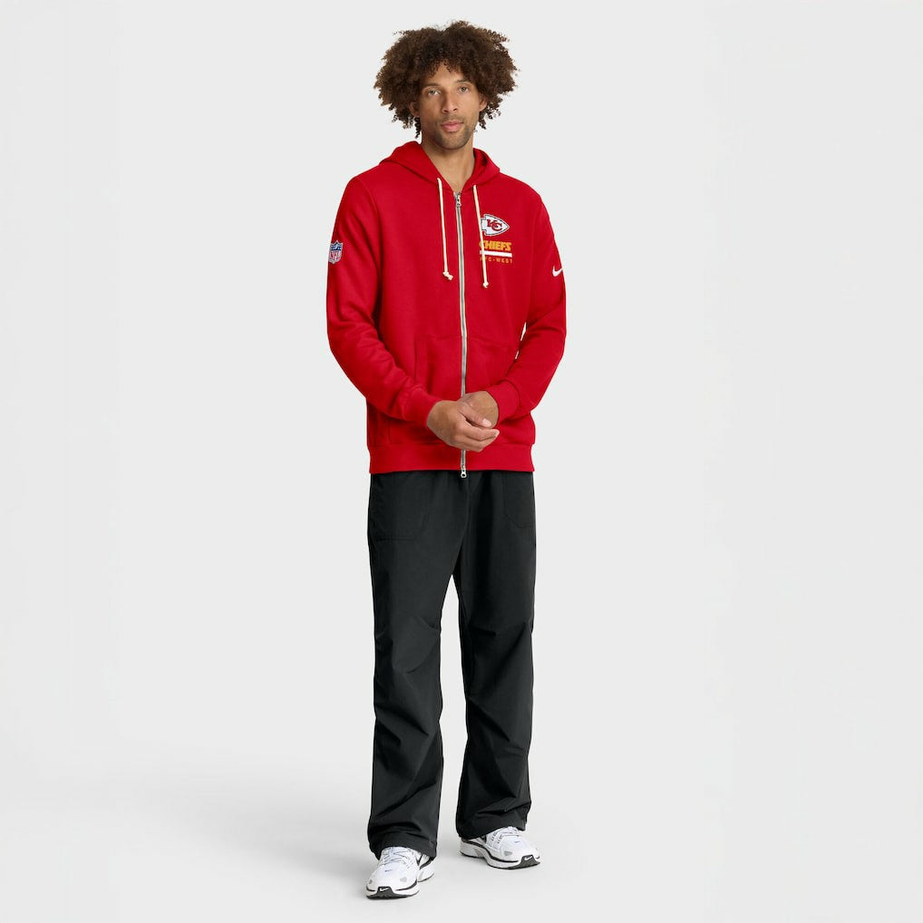 Kansas City Chiefs Sideline Standard Issue Utility Player Dri-FIT Full-Zip Hoodie - Red Hoodies