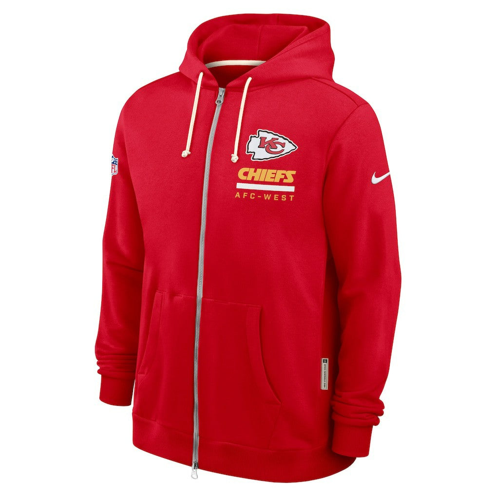 Kansas City Chiefs Sideline Standard Issue Utility Player Dri-FIT Full-Zip Hoodie - Red Hoodies