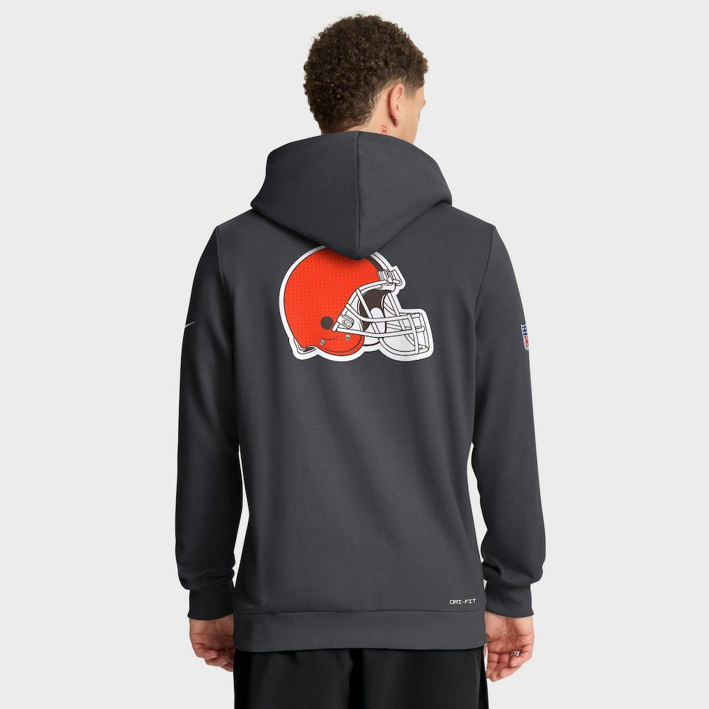 Cleveland Browns Sideline Standard Issue Utility Player Dri-FIT Full-Zip Hoodie - Anthracite Hoodies
