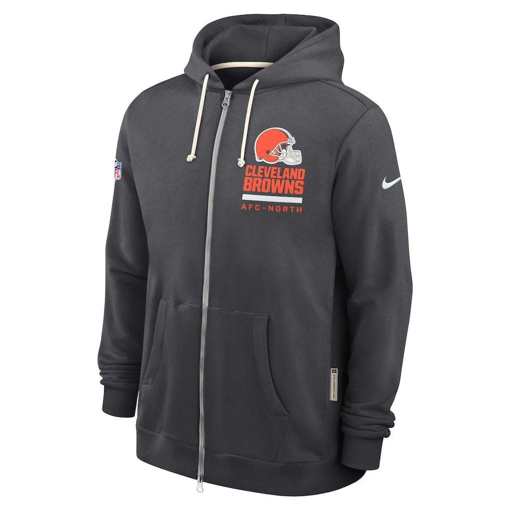 Cleveland Browns Sideline Standard Issue Utility Player Dri-FIT Full-Zip Hoodie - Anthracite Hoodies