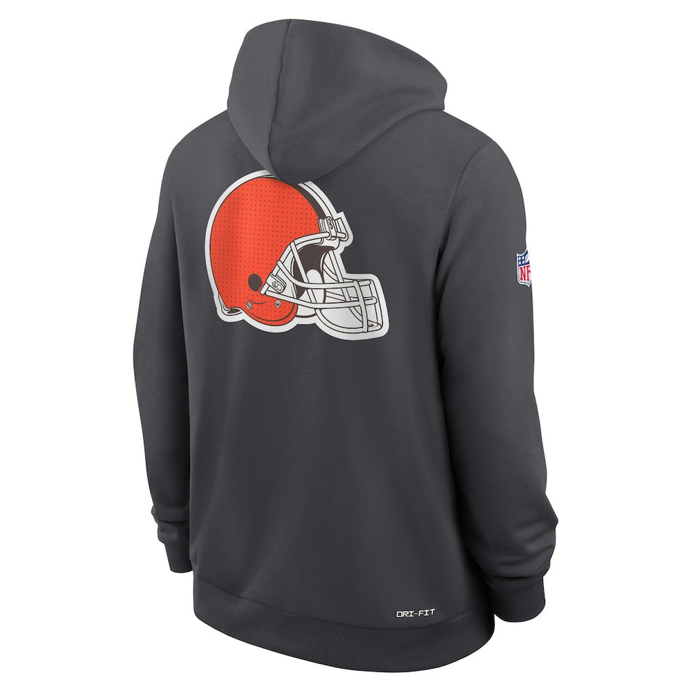 Cleveland Browns Sideline Standard Issue Utility Player Dri-FIT Full-Zip Hoodie - Anthracite Hoodies
