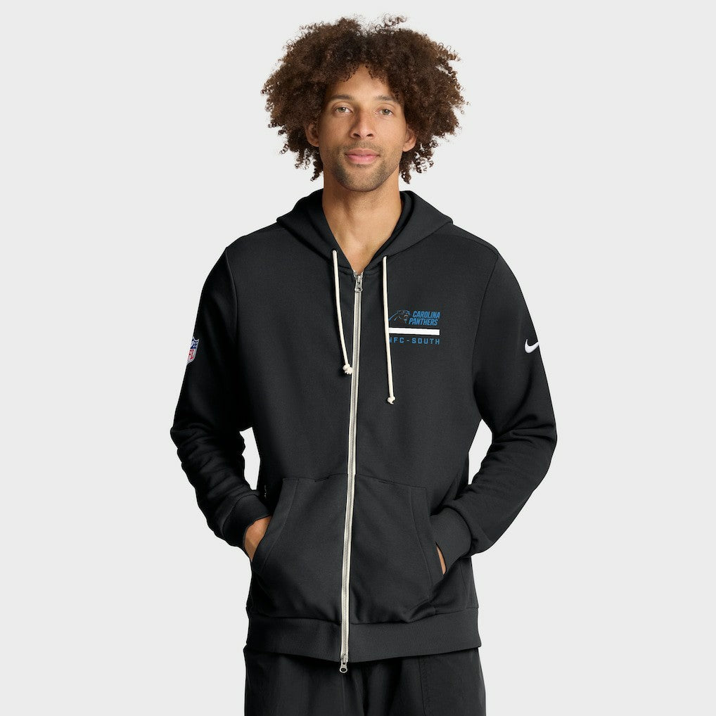 Carolina Panthers Sideline Standard Issue Utility Player Dri-FIT Full-Zip Hoodie - Black Hoodies