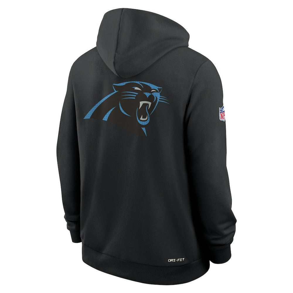 Carolina Panthers Sideline Standard Issue Utility Player Dri-FIT Full-Zip Hoodie - Black Hoodies