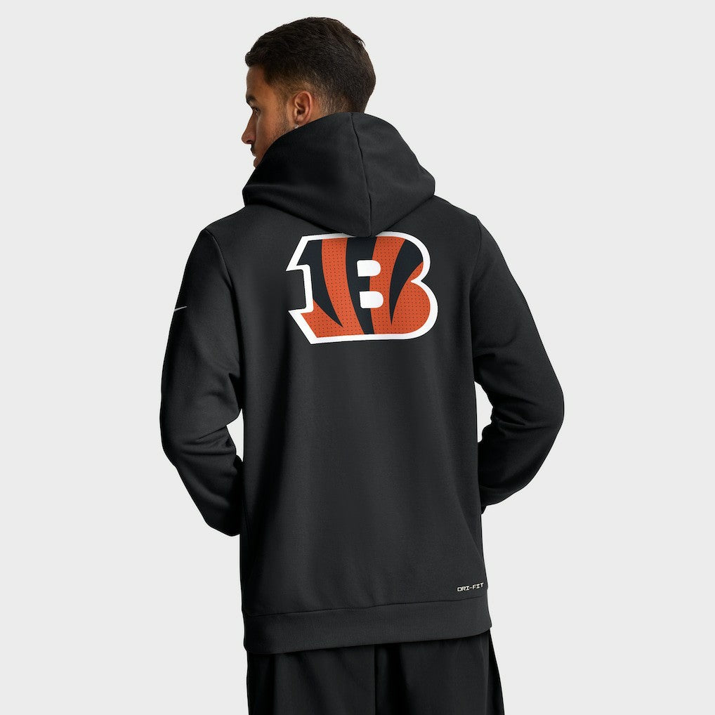 Cincinnati Bengals Sideline Standard Issue Utility Player Dri-FIT Full-Zip Hoodie - Black Hoodies