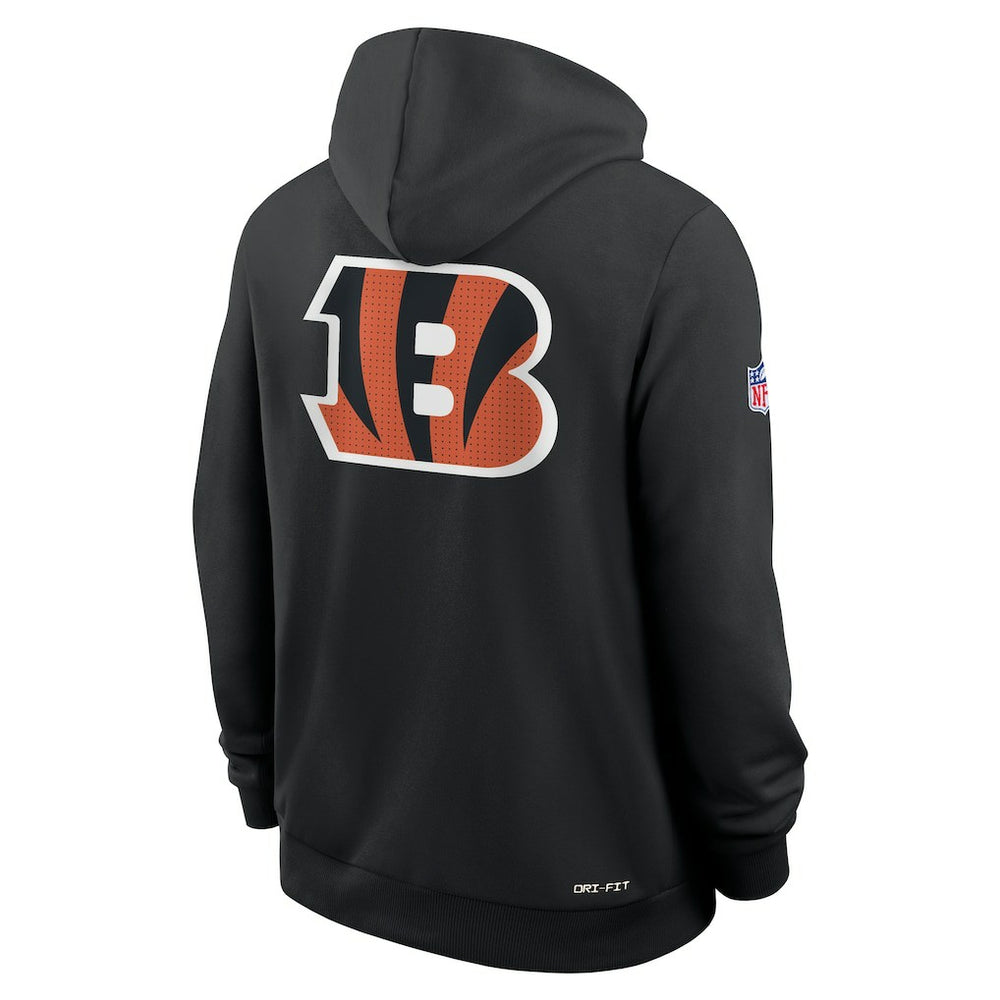 Cincinnati Bengals Sideline Standard Issue Utility Player Dri-FIT Full-Zip Hoodie - Black Hoodies