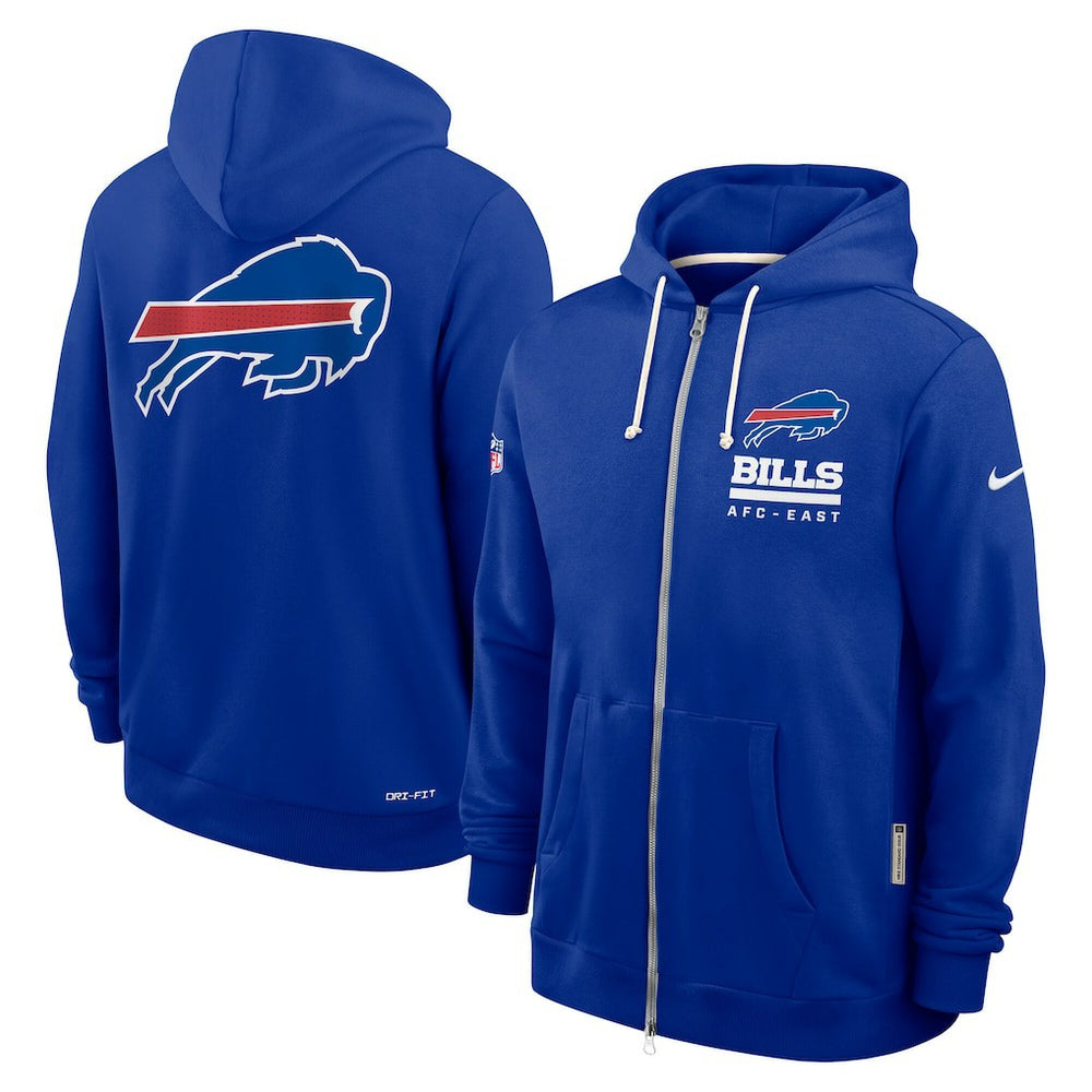 Buffalo Bills Sideline Standard Issue Utility Player Dri-FIT Full-Zip Hoodie - Royal Hoodies