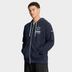 Dallas Cowboys Sideline Standard Issue Utility Player Dri-FIT Full-Zip Hoodie - Navy Hoodies