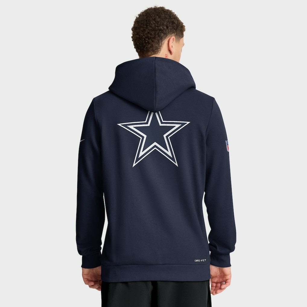 Dallas Cowboys Sideline Standard Issue Utility Player Dri-FIT Full-Zip Hoodie - Navy Hoodies