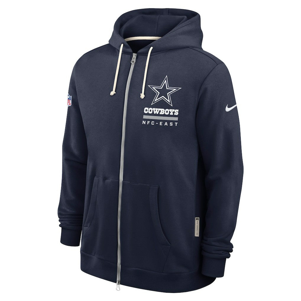 Dallas Cowboys Sideline Standard Issue Utility Player Dri-FIT Full-Zip Hoodie - Navy Hoodies