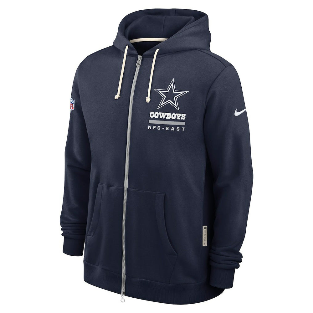 Dallas Cowboys Sideline Standard Issue Utility Player Dri-FIT Full-Zip Hoodie - Navy Hoodies