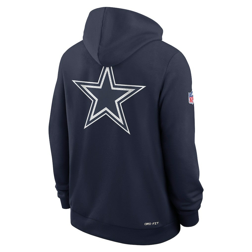 Dallas Cowboys Sideline Standard Issue Utility Player Dri-FIT Full-Zip Hoodie - Navy Hoodies