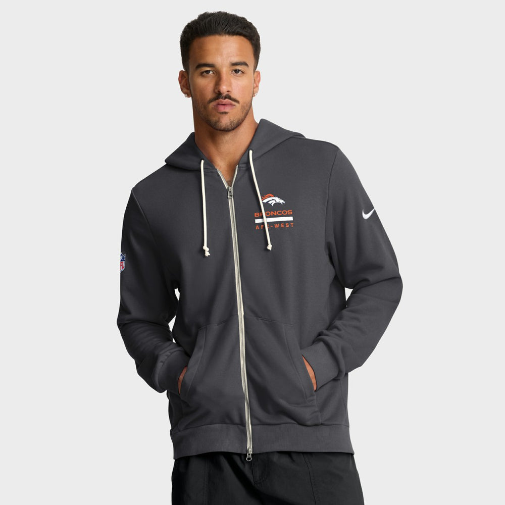 Denver Broncos Sideline Standard Issue Utility Player Dri-FIT Full-Zip Hoodie - Anthracite Hoodies