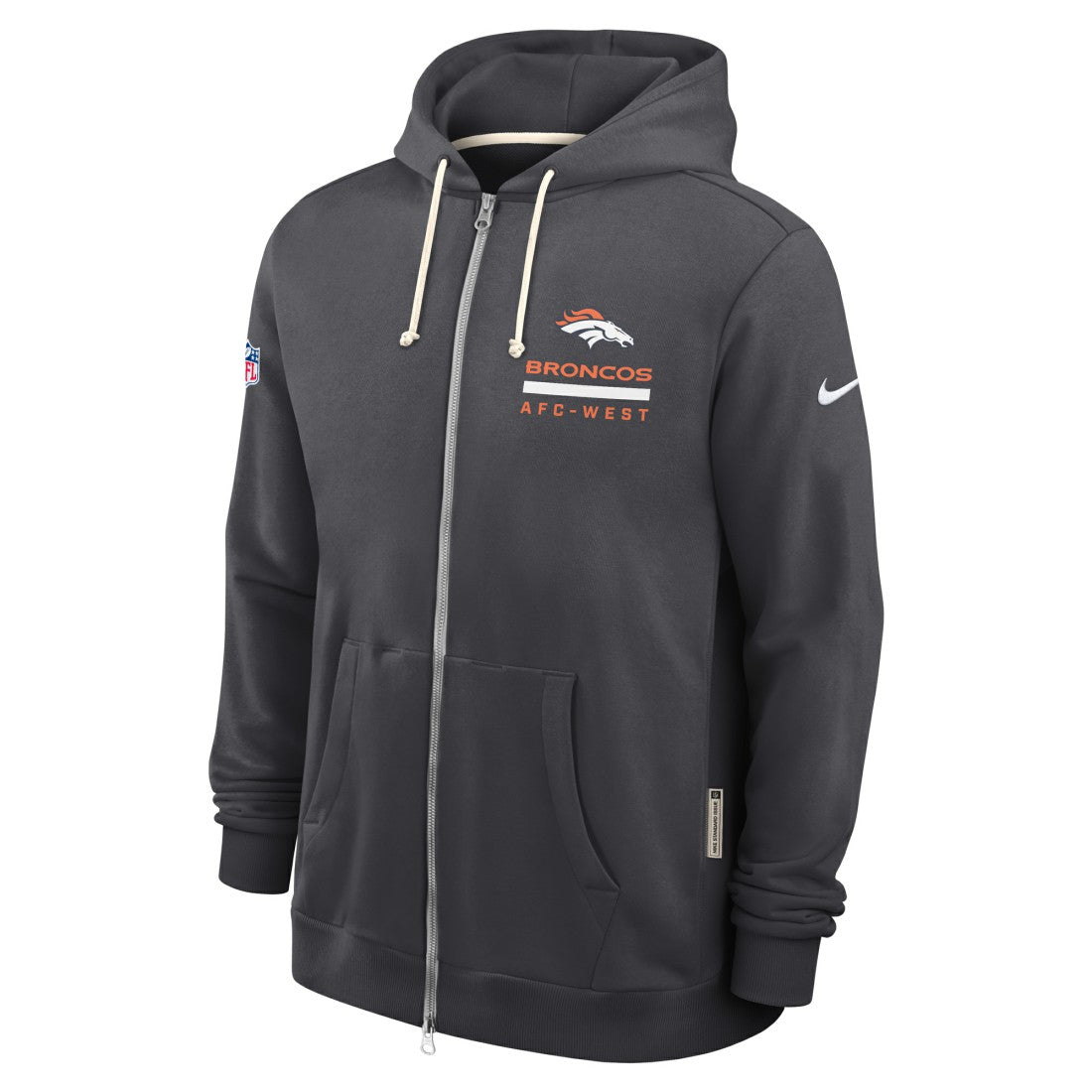Denver Broncos Sideline Standard Issue Utility Player Dri-FIT Full-Zip Hoodie - Anthracite Hoodies