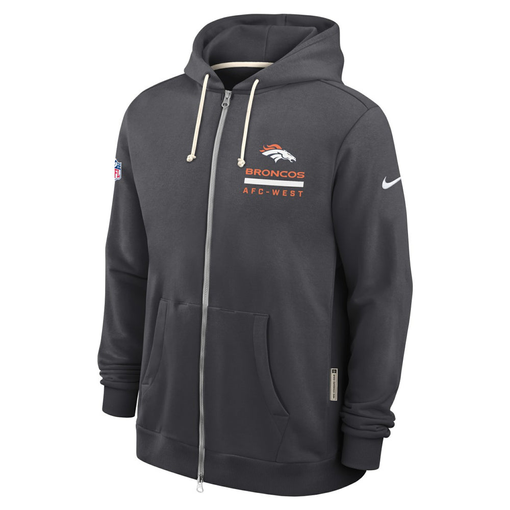 Denver Broncos Sideline Standard Issue Utility Player Dri-FIT Full-Zip Hoodie - Anthracite Hoodies