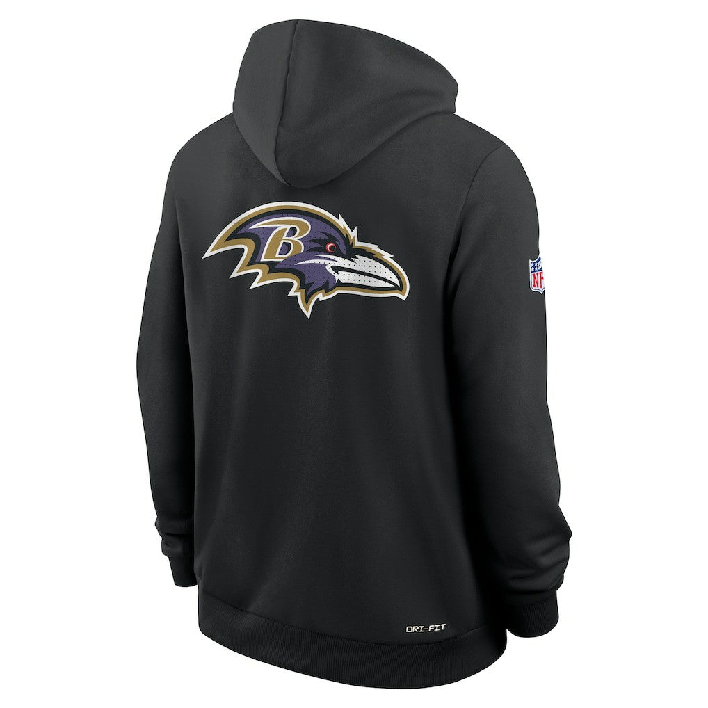 Baltimore Ravens Sideline Standard Issue Utility Player Dri-FIT Full-Zip Hoodie - Black Hoodies