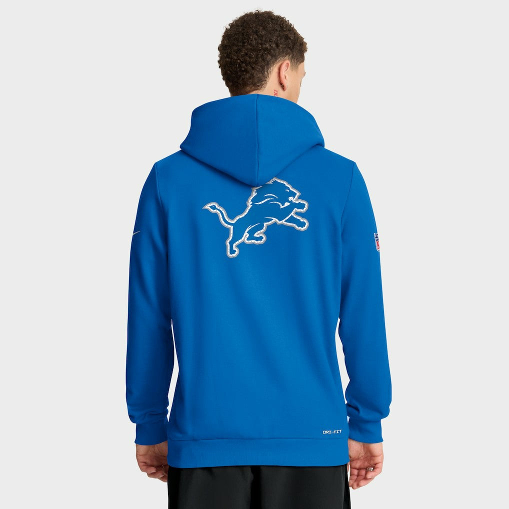 Detroit Lions Sideline Standard Issue Utility Player Dri-FIT Full-Zip Hoodie - Blue Hoodies