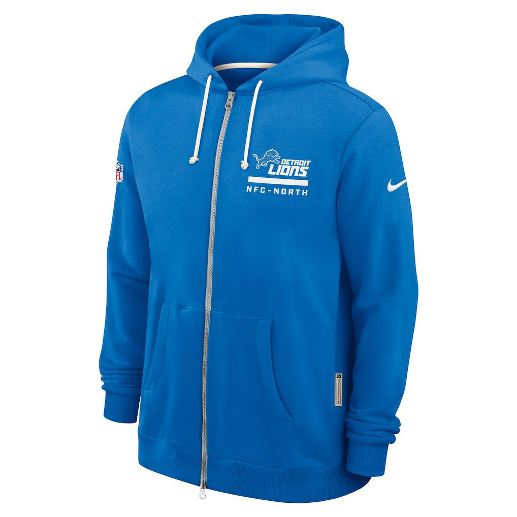 Detroit Lions Sideline Standard Issue Utility Player Dri-FIT Full-Zip Hoodie - Blue Hoodies