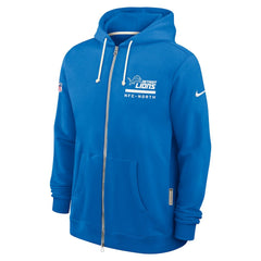 Detroit Lions Sideline Standard Issue Utility Player Dri-FIT Full-Zip Hoodie - Blue Hoodies