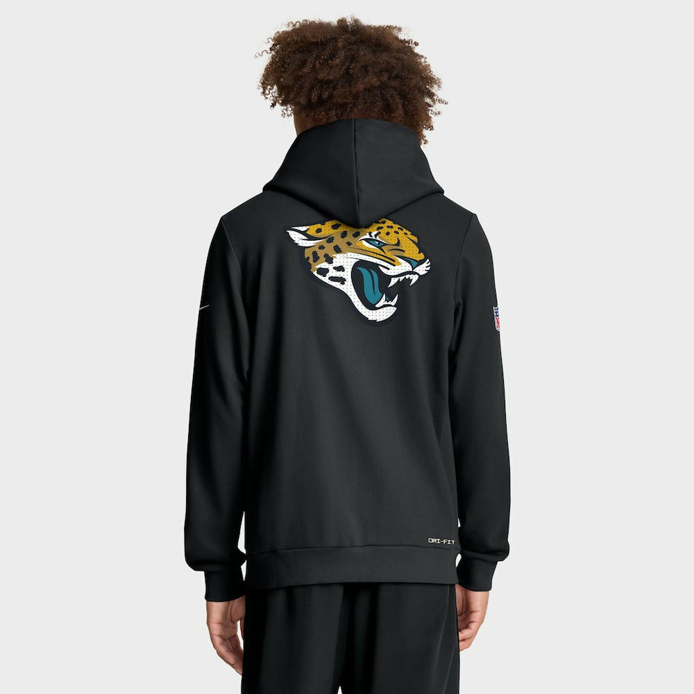 Jacksonville Jaguars Sideline Standard Issue Utility Player Dri-FIT Full-Zip Hoodie - Black Hoodies